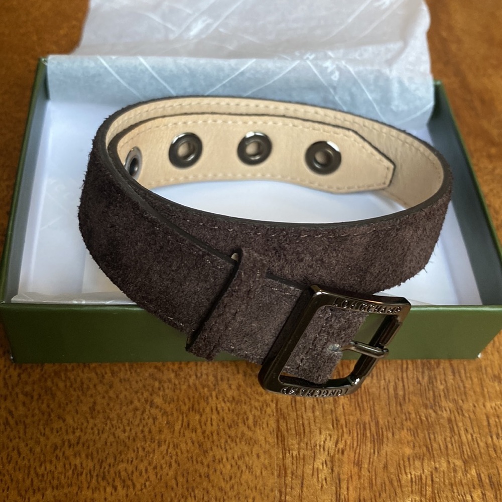 {Longchamp} Suede Leather Bracelet.